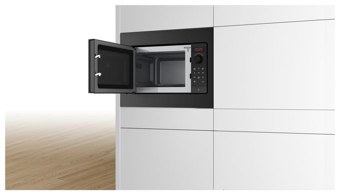 Einbau-Mikrowelle 800 W Größe: klein 5 Stufen (Schwarz) Serie 2 BFL523MB4 