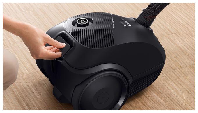 Bodenstaubsauger mit Staubbeutel 600 W Hygienefilter  Serie 2 BGDS2CHAMP (Schwarz) 