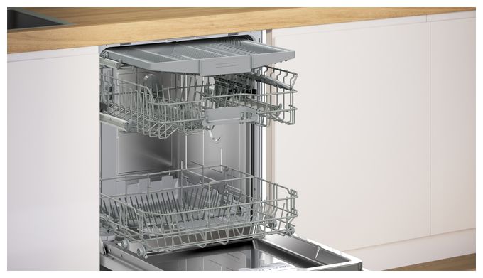 60 cm Geschirrspüler vollintegriert (ohne Front) Leise 14 Maßgedecke aquaStop Funktion Wärmetauscher Serie 2 SBV2HVX06E 