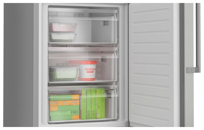 260 l / 103 l Kühl-Gefrierkombi freistehend NoFrost 162 kWh Jahr  Serie 4 KGN39VLCT (Edelstahl) 