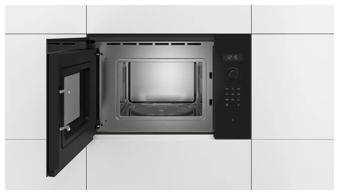 Einbau-Mikrowelle 800 W Größe: klein 5 Stufen Grill (Schwarz) Serie 6 BFL524MB0 