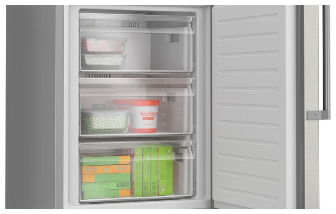 260 l / 103 l Kühl-Gefrierkombi freistehend NoFrost 112 kWh Jahr  Serie 6 KGN39AIAU (Edelstahl) 