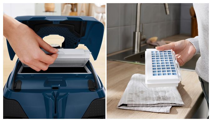 Bodenstaubsauger mit Staubbeutel 700 W Allergie-Filter  Serie 8 BGL8XPER (Schwarz, Blau) 