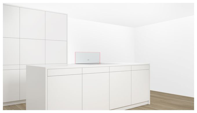 Dunstabzugshaube Tisch 82 cm Abluft/Umluft (Schwarz/Transparent) Serie 8 DDW88MM66 
