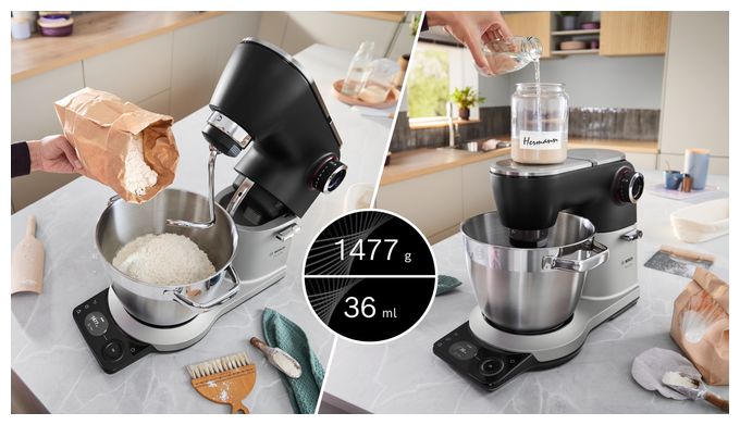 Küchenmaschine 6 l mit Waage  Serie 8 MUMS8ZS22 (Schwarz, Silber) 