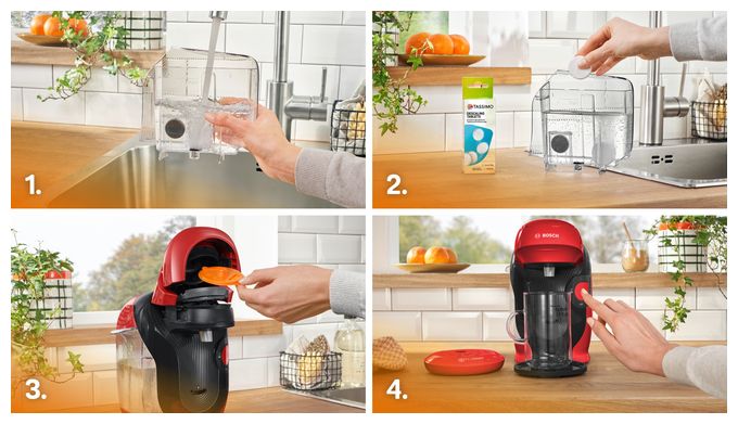 Kaffeekapsel Maschine  TAS112E Tassimo Style friendly (Rot) 