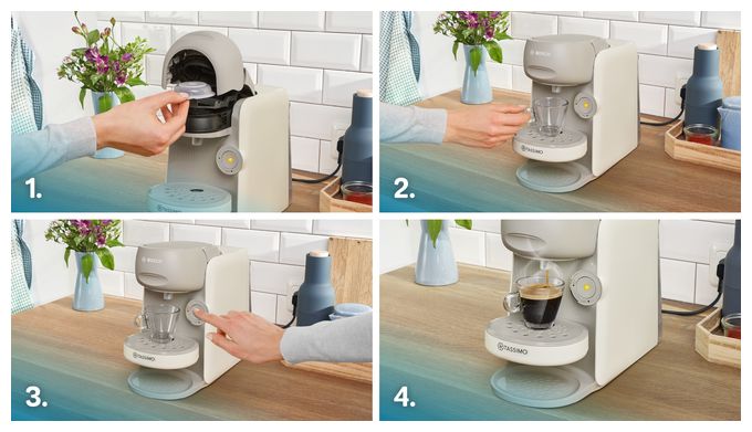 Kaffeekapsel Maschine  TAS167P Tassimo Finesse (Beige) 