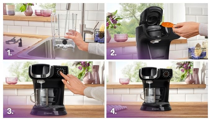 Kaffeekapsel Maschine  TAS6502 Tassimo My Way 2 (Schwarz, Chrom) 