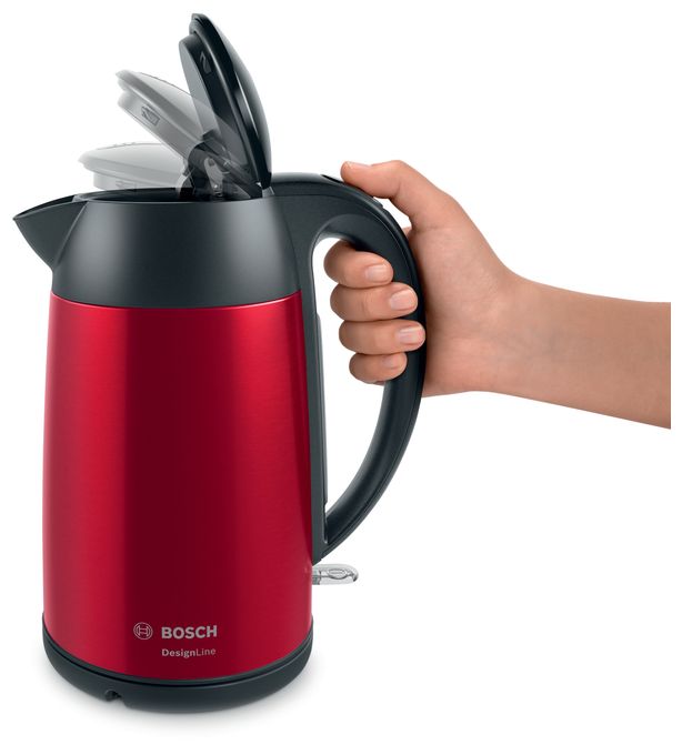 1,7 l Wasserkocher 2400 W  TWK3P424 DesignLine (Grau, Rot) 