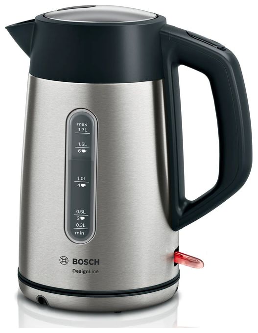 1,7 l Wasserkocher 2400 W  TWK4P440 DesignLine (Schwarz, Edelstahl) 