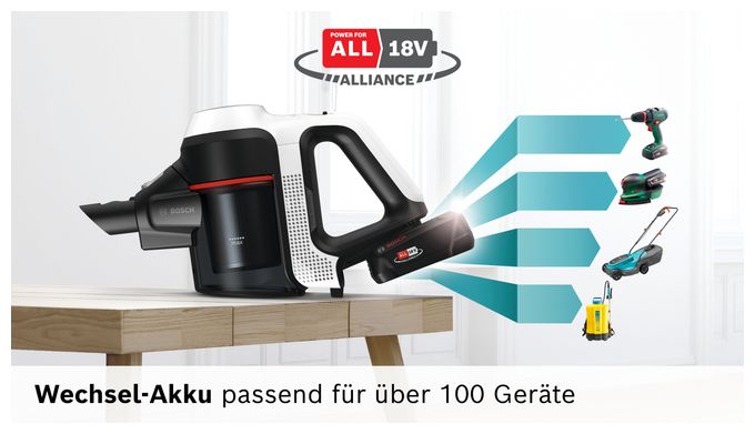 Handstaubsauger Beutellos bis 35 min Laufzeit 18 V HEPA (Aqua-Farbe, Schwarz, Silber, Weiß) Unlimited 7 BSS712XHYG ProHygienic Aqua 