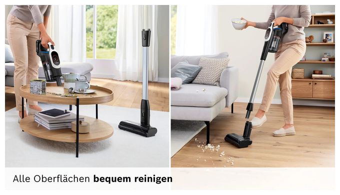 Handstaubsauger Beutellos bis 60 min Laufzeit 18 V HEPA  Unlimited 9 BKS931BA (Weiß) 