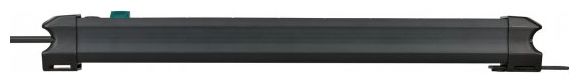 Brennenstuhl 1951580101 Regleta, 230 V, Negro y Gris Claro, 49 cm 