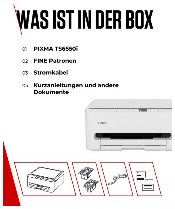All in One A4 Tintenstrahl Drucker 1200 x 1200 DPI Pixma TS6550i 