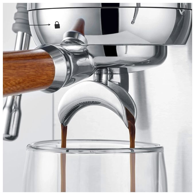 Siebträger Kaffeemaschine 19 bar 3000 W  1825 Espresso Gourmet Advanced (Silber) 