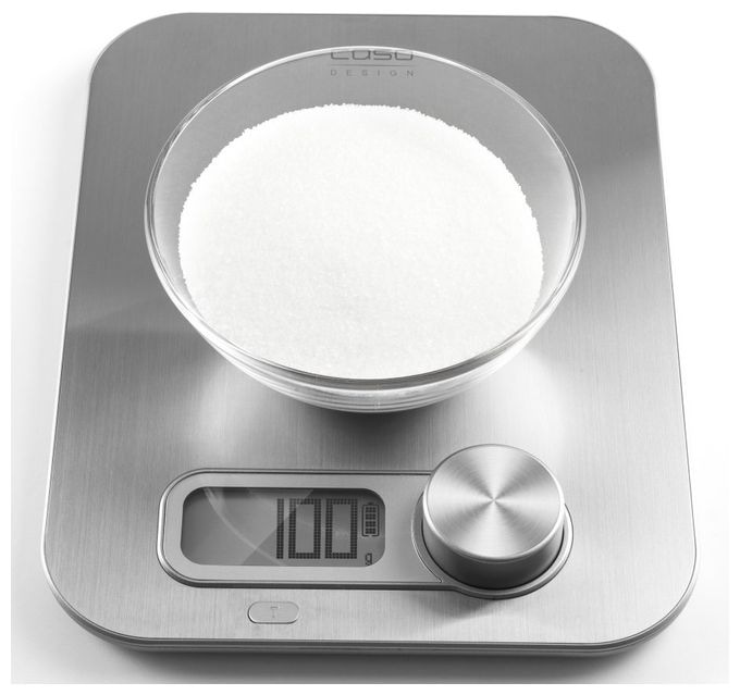 Elektronische Küchenwaage bis 5 kg Genauigkeit 1 g  Kitchen Energy (Edelstahl) 