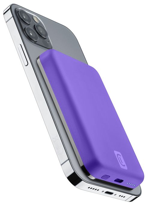 5000 mAh Powerbank USB Typ-C Kabelloses Laden  Magsafe (Violett) 