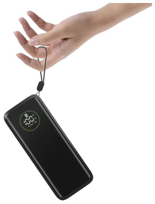 20000 mAh Powerbank USB Typ-C  Roller (Schwarz) 