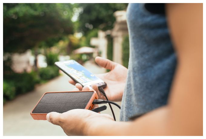 10000 mAh Powerbank USB Typ-C  Solar (Orange) 