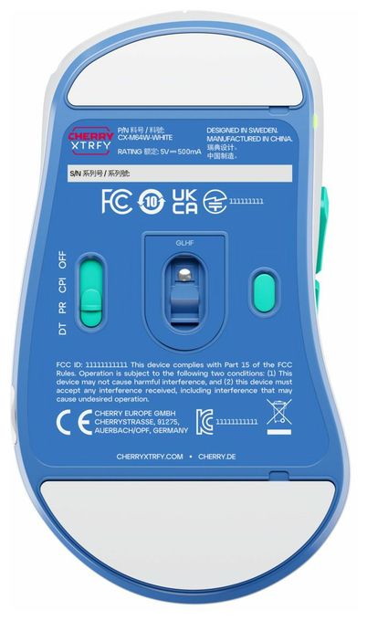 26000 DPI Gaming Maus (Blau, Türkis, Weiß) M64 Wireless 
