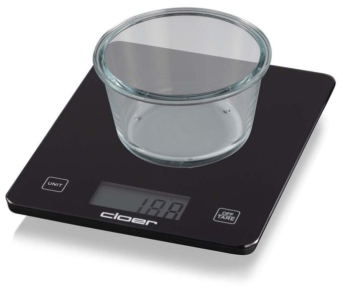 Elektronische Küchenwaage bis 10 kg Genauigkeit 5 g  6870 (Schwarz) 