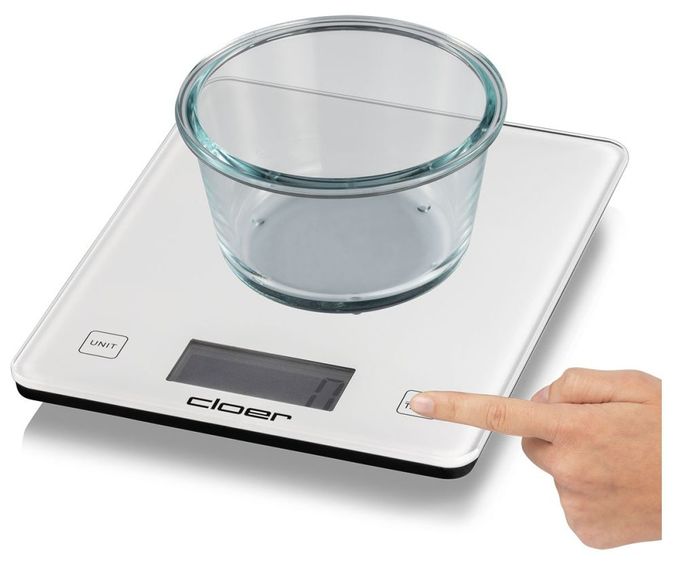 Elektronische Küchenwaage bis 10 kg Genauigkeit 5 g  6871 (Weiß) 