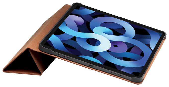 Folio aus Vollnarbenleder für Apple iPad Air 10.9"/Pro 11" bis 27,7 cm (10.9") Kratzresistent mit Magnetverschluss (Beige) Risskov 
