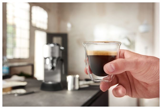 Siebträger Kaffeemaschine 15 bar 1300 W  EC885.M Dedica Arte (Silber) 
