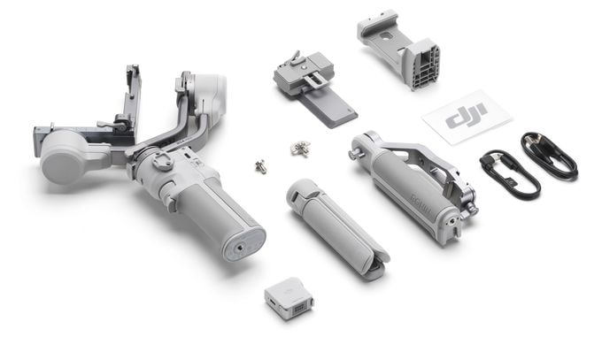 Stativ Gimbal für Kamera faltbar Bluetooth  RS4 Mini Combo Gimbal-Stabilisator (Weiß) 