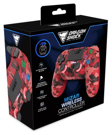 Analog / Digital Gamepad für PlayStation PS4  Mizar (Camouflage, Rot) 