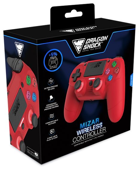 Gamepad für PlayStation PS4  Mizar (Rot) 
