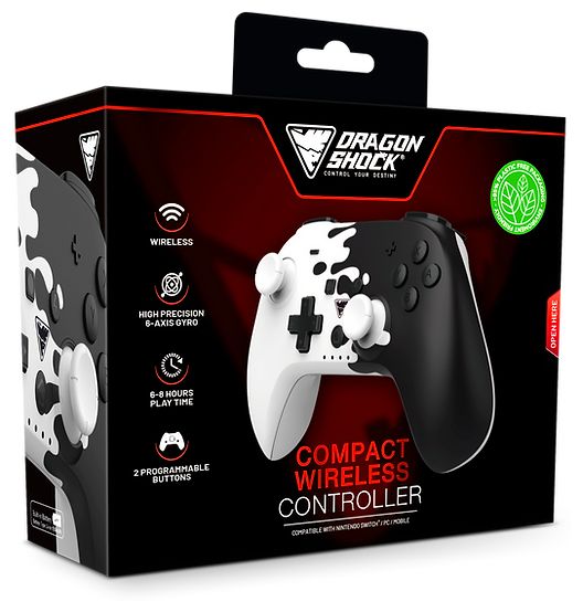 Gamepad für Nintendo Switch  PopTop Compact (Schwarz, Weiß) 