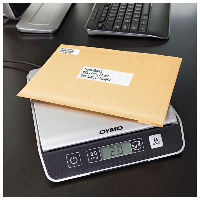 DYMO M10 Paketwaage | bis zu 10 kg | USB Briefwaage mit LCD-Bildschirm | 20 cm x 20 cm 