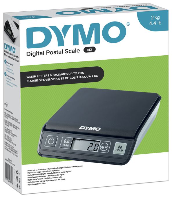 DYMO M2 Paketwaage | bis zu 2 kg | USB Briefwaage mit LCD-Bildschirm 