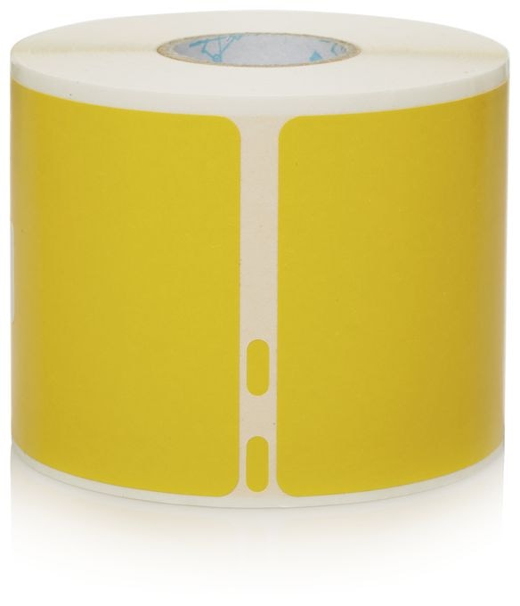 DYMO Original LabelWriter Versandetiketten / Namensschilder (Groß) | Schwarz auf gelb | 54 mm x 101 mm | Selbstklebend | Rolle mit 220 Easy-Peel-Etiketten |für LabelWriter Etikettendrucker 