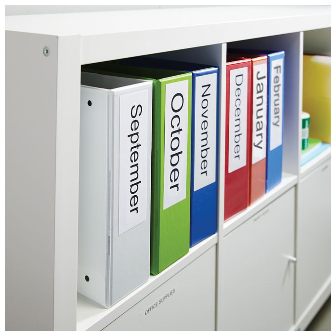 DYMO Original LabelWriter-Ordner-Etiketten | 38 mm x 190 mm | Rolle mit 110 leicht ablösbaren Etikettenband | selbstklebend | für LabelWriter Etikettendrucker und Beschriftungsgerät 