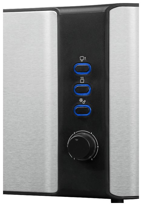 Toaster 1000 W 2 Scheibe(n) 6 Stufen  ST10630SS (Schwarz, Silber) 
