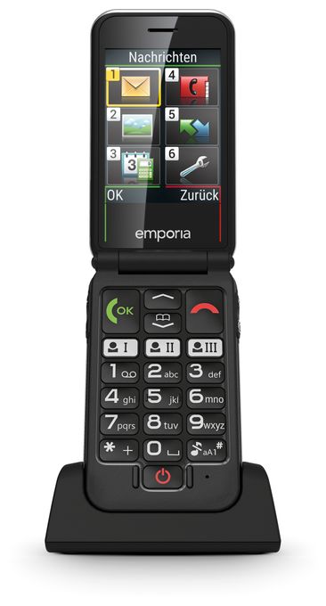 4G Smartphone 7,11 cm (2.8 Zoll) 2 MP Single SIM  Joy V228 Seniorenhandy (Schwarz) 