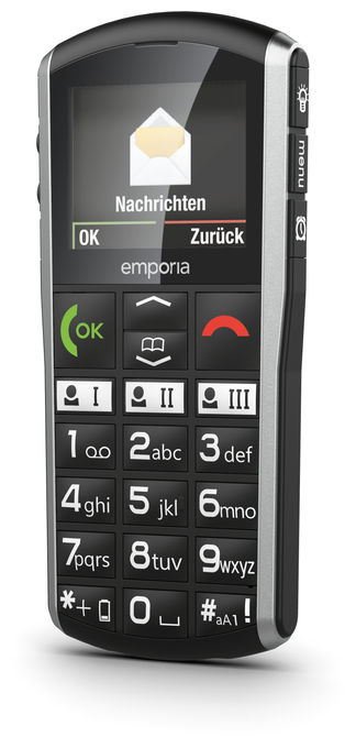 SimpliCity V27 2G Smartphone 5,08 cm (2 Zoll) Single SIM (Schwarz, Silber) 