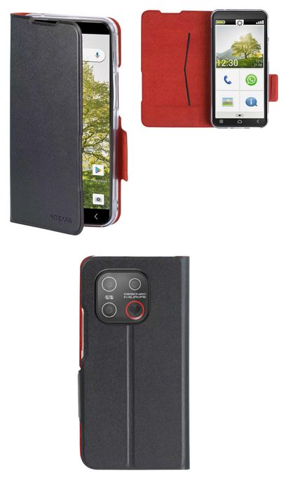 Folio für Emporia SMART.7lite, SMART.7mini, ME.7  Smartcover (Schwarz, Rot) 
