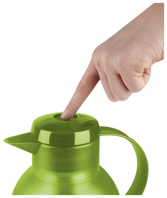 505763 SAMBA Quick Press Isolierkanne 1,0l Glas-Isolierkolben (Grün) 