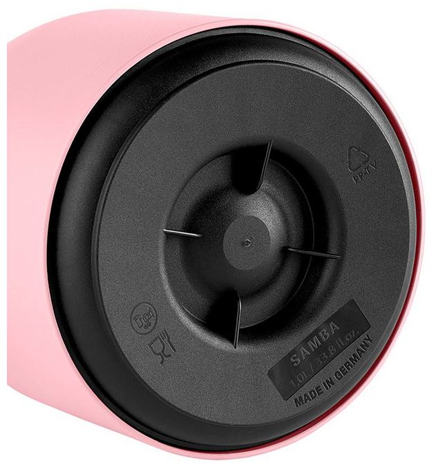  SAMBA Quick Press Isolierkanne 1,0l Glas-Isolierkolben (Pink) 