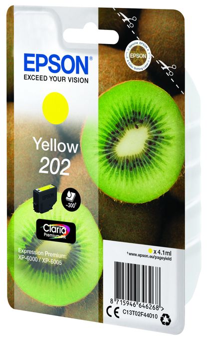 originale Druckerpatronen Gelb 4,1 ml 202 C13T02F44010 