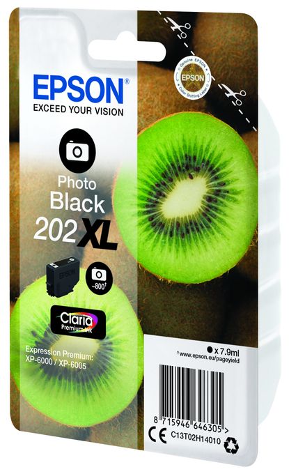 originale Druckerpatronen Schwarz 7,9 ml 800 Seiten 202XL C13T02H14010 