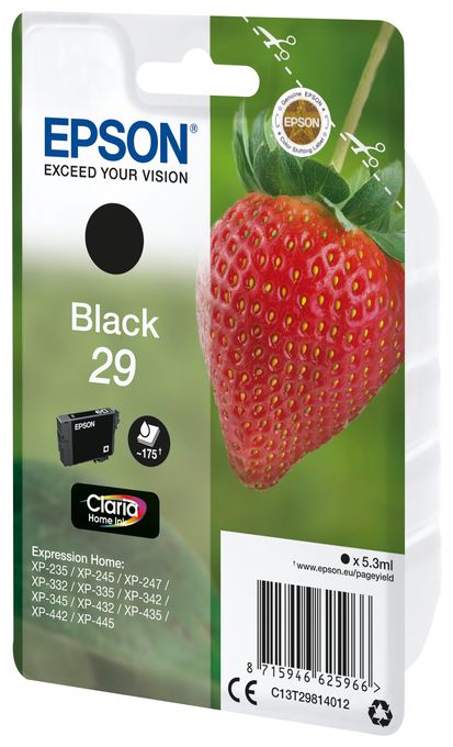originale Druckerpatronen Schwarz 5,3 ml 175 Seiten 29 C13T29814012 