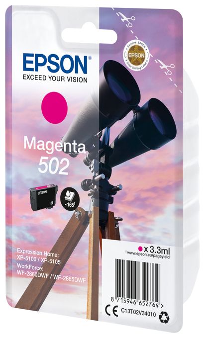 originale Druckerpatronen Magenta 3,3 ml 502 C13T02V34010 