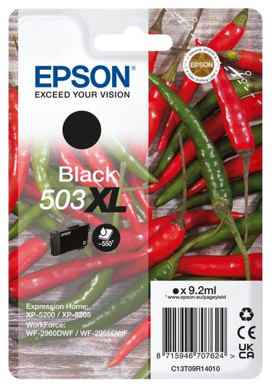 originale Druckerpatronen Schwarz 9,2 ml 550 Seiten 503XL C13T09R14010 