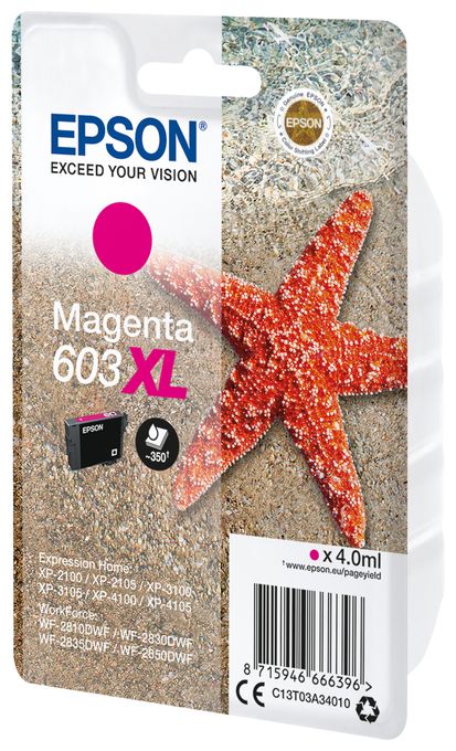 originale Druckerpatronen Magenta 4 ml 603XL C13T03A34010 