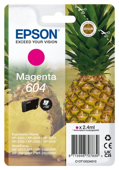 kompatible Druckerpatronen Magenta 2,4 ml 604 C13T10G34010 