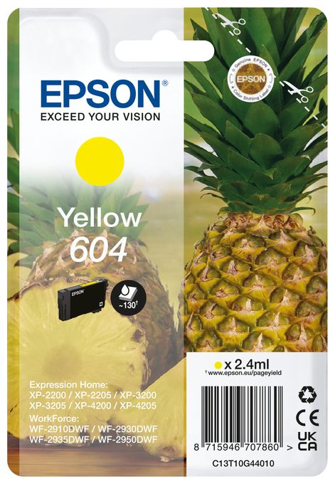 originale Druckerpatronen Gelb 2,4 ml 604 C13T10G44010 